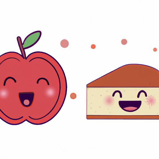 The apple and cake emojis, a visual representation of the perfect combination of health and indulgence.