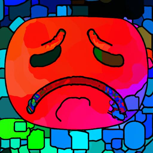 An artistic interpretation of the sad emoji face meme, showcasing the beauty and intricacies of human emotions.