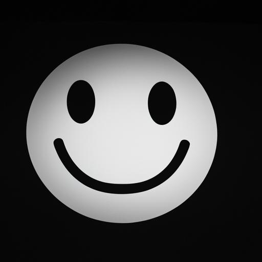 Black And White Smiley Face Emoji