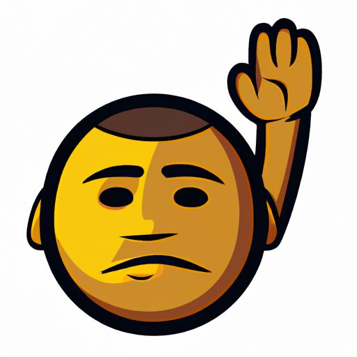 Black Man Raising Hand Emoji