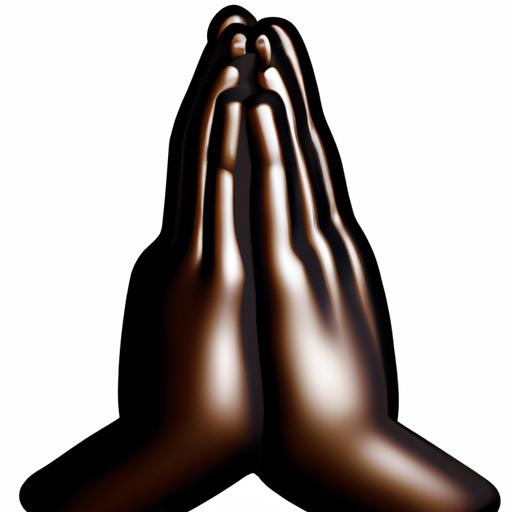 Black Praying Hands Emoji