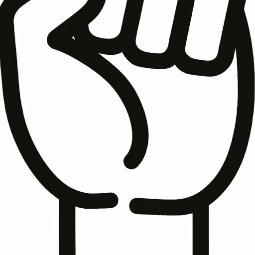 Unleash your inner strength and solidarity with this minimalist black and white emoji clip art of a raised fist.