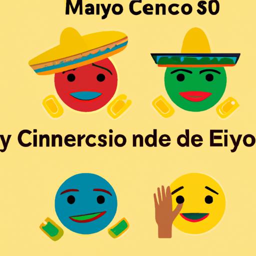 A multicultural group of friends sharing Cinco de Mayo emojis to celebrate together.