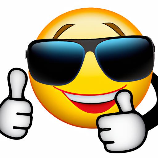 Spread some cheer and positivity with this cute and stylish emoji giving a thumbs up!