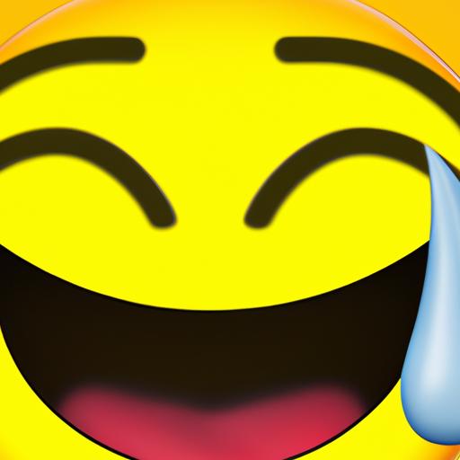 The distorted cry laugh emoji: a visual representation of uncontrollable laughter and amusement.