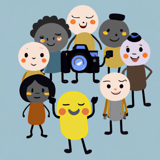 Say cheese! This diverse group of emojis is ready to capture a moment of togetherness.