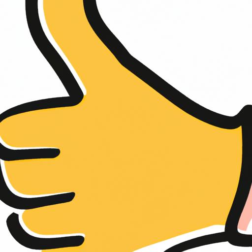 Convey positivity and approval using clip art thumbs up emoji.