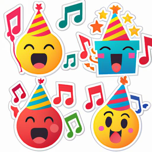Express your birthday wishes with free singing emojis that convey happiness and excitement.