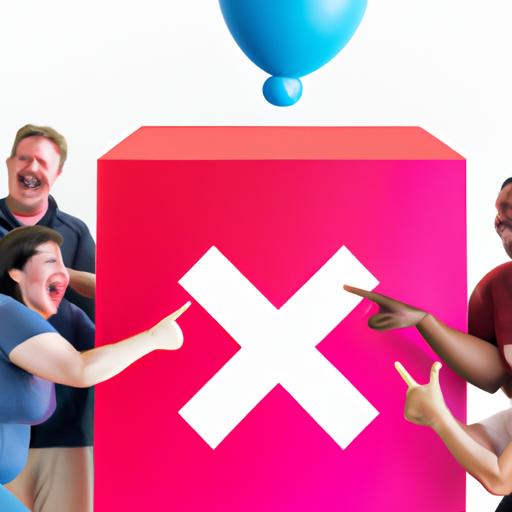 Bringing joy and laughter with the oversized x in the box emoji balloon.