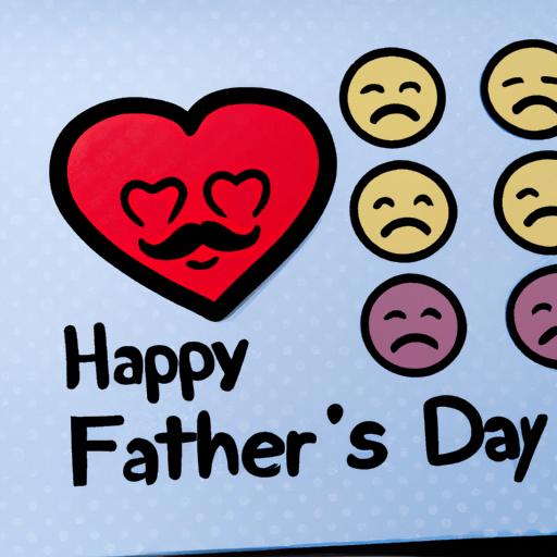 Expressing love and gratitude on Father's Day through handwritten emojis.
