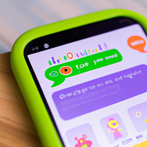 A girl exploring the interactive games and activities on the LeapFrog Chat and Count Emoji Phone.