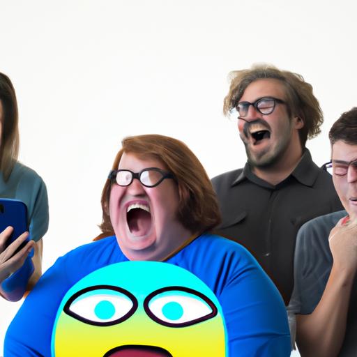 Laughter is contagious when the Angry Blue Emoji Meme takes center stage.