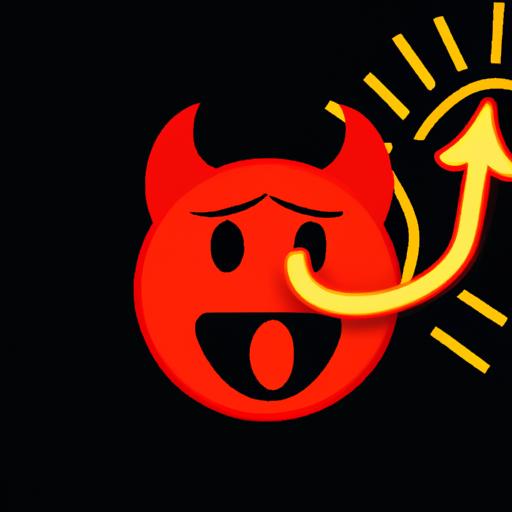 Unleash your inner devil with the striking black background of the devil emoji.