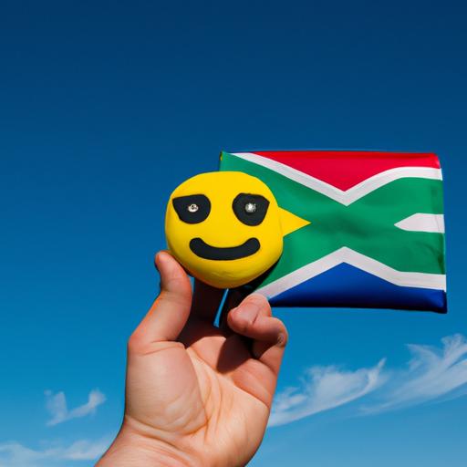 Express your love for South Africa with this adorable flag emoji plush toy.