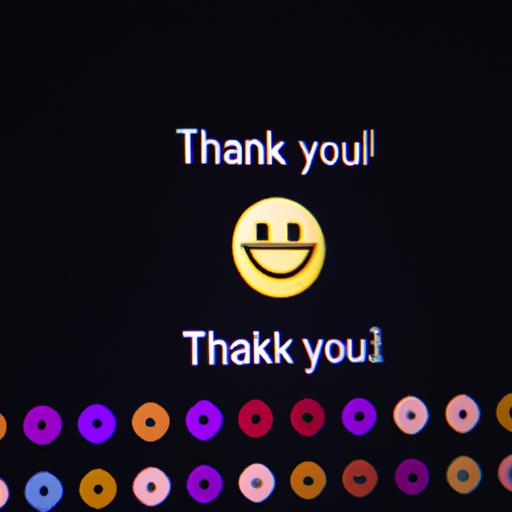 Expressing gratitude with a vibrant thank you emoji GIF.