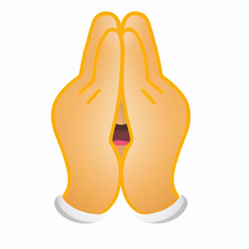 Download the best praying hands emoji in PNG format, portraying reverence and solemnity.
